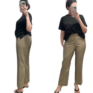 BROOKS BROTHERS 346 Tan Wool Houndstooth Pants Lined Sz 12P